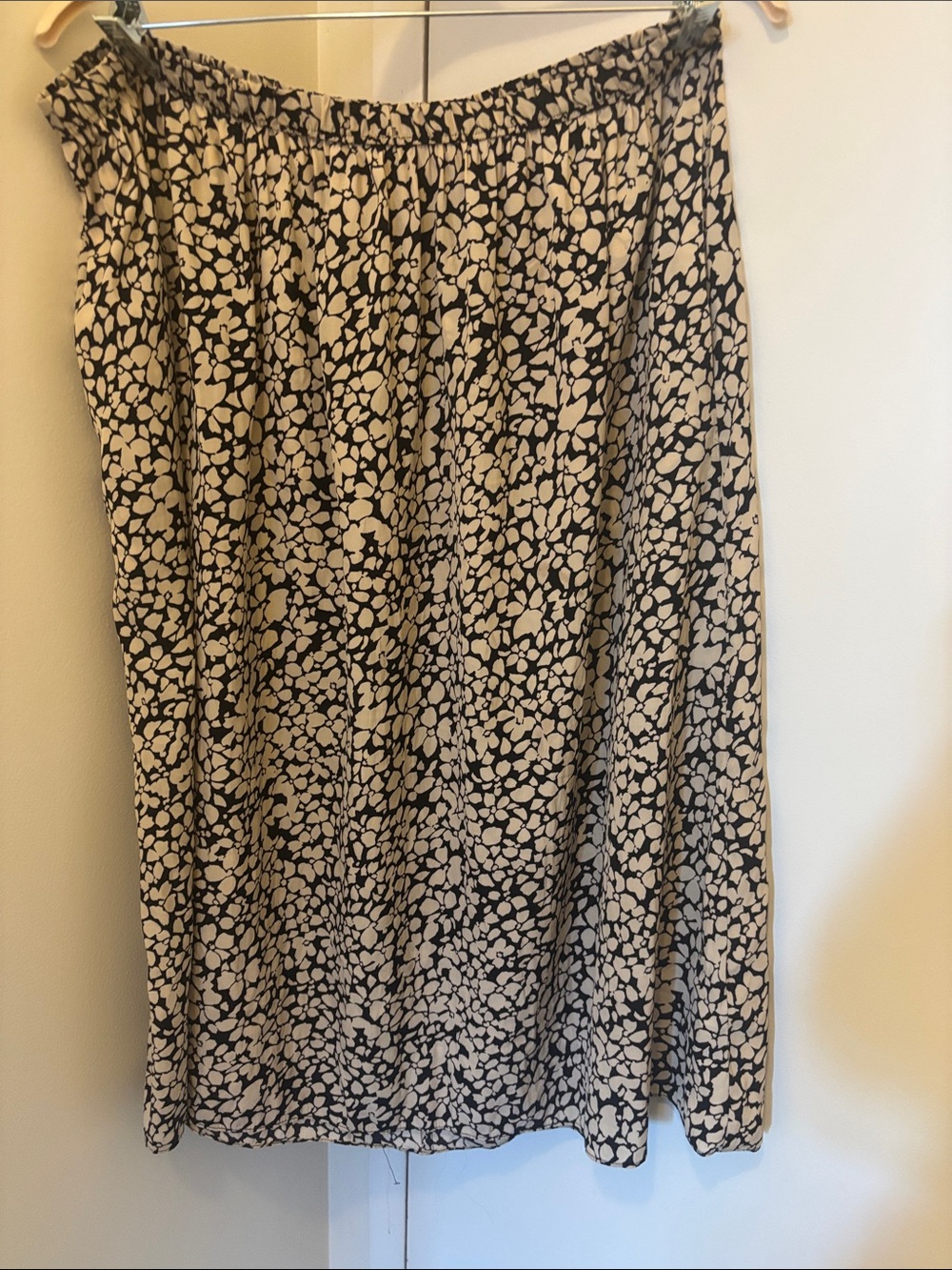 Talbots Beige and Black Printed Maxi Skirt